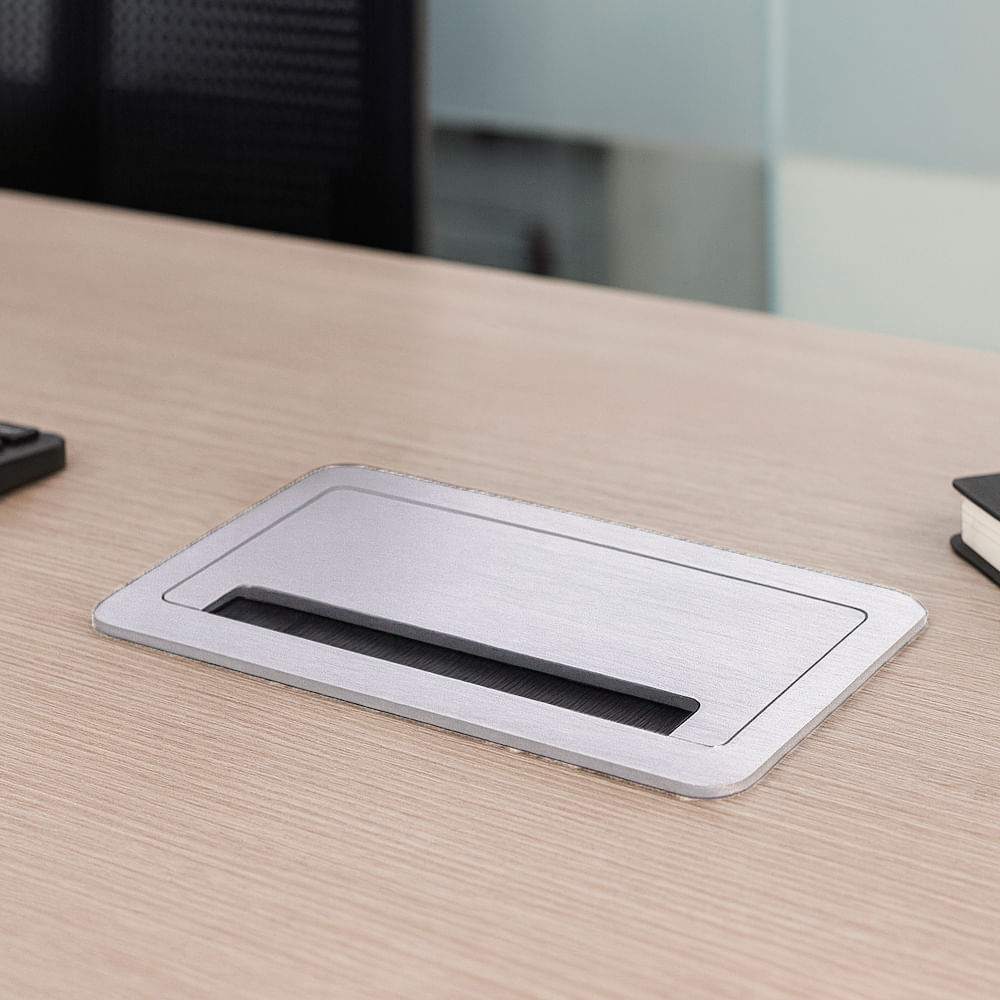 Caixa Office Job sem blocos com Tampa em Aluminio Anodizado Branco Qtmov 82696_0